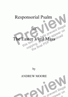page one of Easter Vigil Mass (Year A)