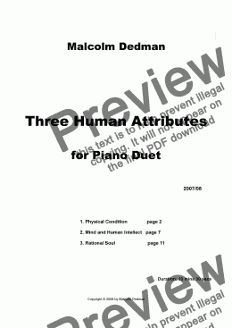 page one of Three Human  Attributes