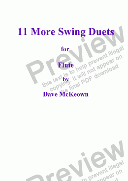 page one of 11 More Swing Duets for Flute