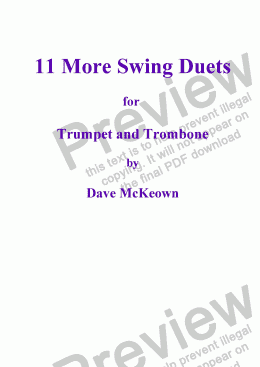 page one of 11 More Swing Duets for Trumpet and Trombone