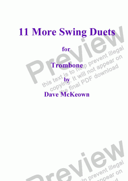 page one of 11 More Swing Duets for Trombone