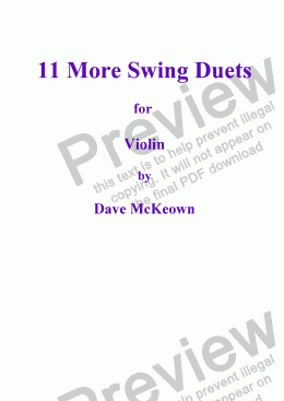 page one of 11 More Swing Duets for Violin