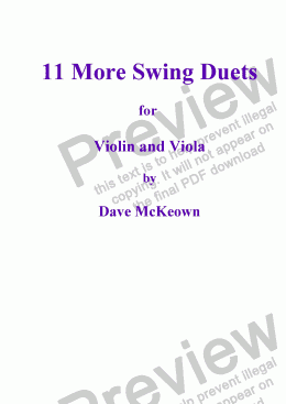 page one of 11 More Swing Duets for Violin and Viola