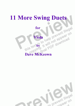 page one of 11 More Swing Duets for Viola