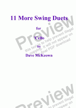 page one of 11 More Swing Duets for ’Cello