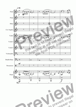 page one of Flutes, violins and piano