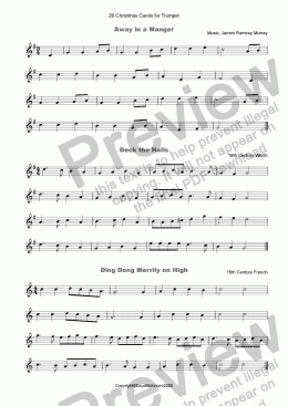 page one of 20 Favourite Christmas Carols for solo Trumpet and Piano