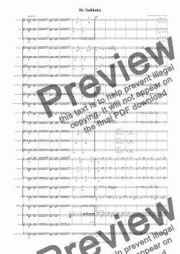 page one of He Tadi kaka for Concert/Wind Band