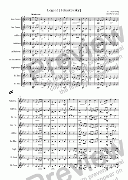 page one of Legend [Tchaikovsky]