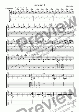 page one of Suite no 1