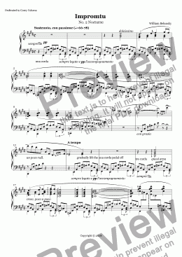 page one of Impromtu - "Nocturne"