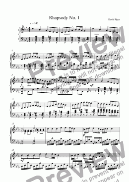 page one of Rhapsody No. 1