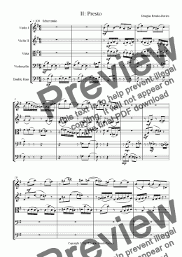 page one of Brooks-Davies: Presto for string orchestra