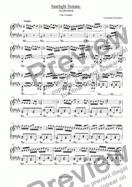 page one of Starlight Sonata: 1st Movement