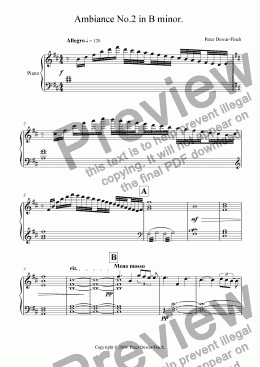 page one of Ambiance No. 2 in B minor for Piano