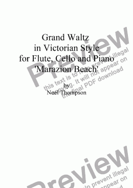 page one of Grand Waltz in Victorian Style - flute,cello & piano (edited)