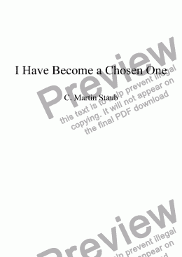 page one of I Am the Chosen One