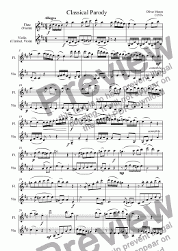 page one of Classical Parody