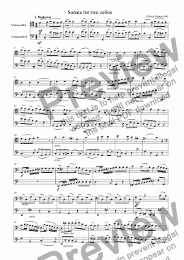 page one of Sonata for 2 cellos