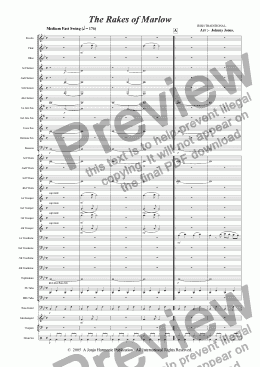page one of Rakes of Marlow The   (Concert Windband, Swing Style)