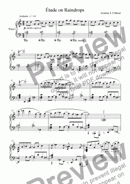page one of Etude on Raindrops