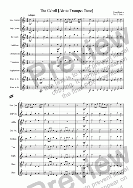 page one of Cebell [Air to Purcell’s Trumpet Tune]
