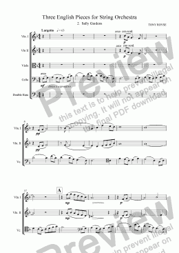 page one of 3 String Pieces - 2. Sally Gardens