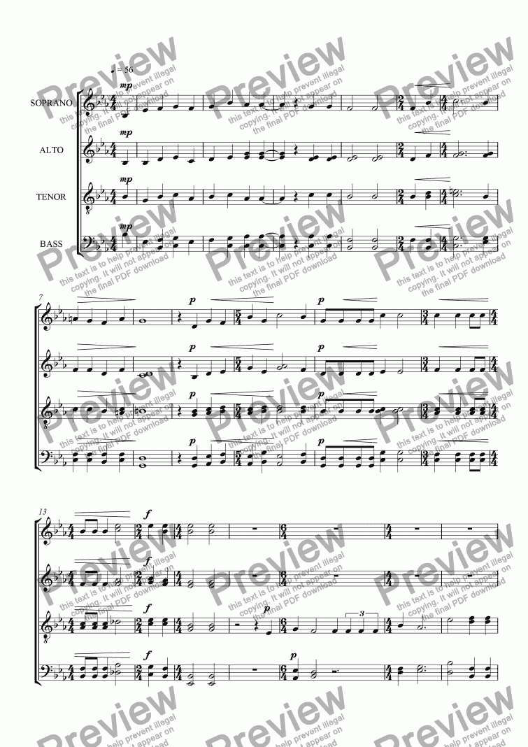 page one of Choral Piece