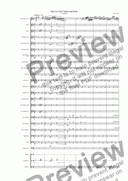 page one of Fandango - From Suite for Carinet and Band
