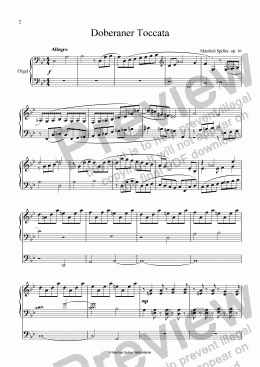 page one of Doberaner Toccata. op. 16 für Orgel