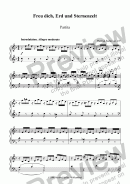 page one of Freu dich, Erd und Sternenzelt. op. 105 für Orgel
