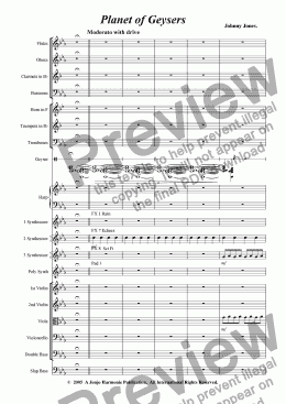 page one of Planet of Geysers   (Studio Orchestra)