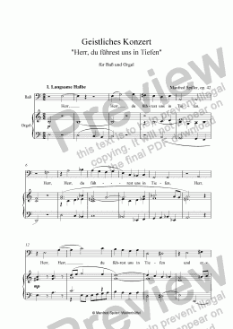 page one of Geistliches Konzert für Bass-Stimme und Orgel op. 42
