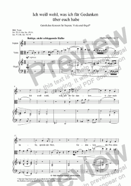 page one of Geistliches Konzert für Sopran, Viola und Orgel op. 35