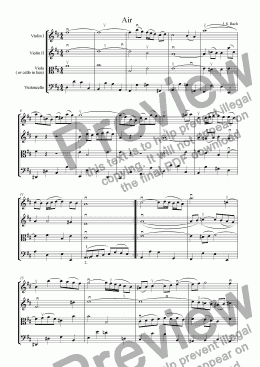 page one of Air on the G string