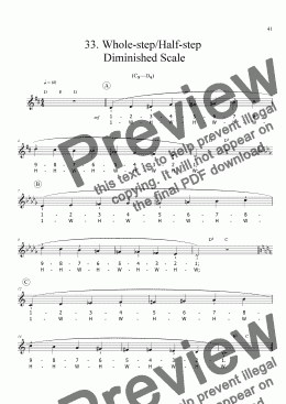 page one of Sing!�33. Whole-step/Half-step Diminished Scale [student]