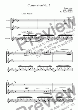 page one of Consolation No. 3 (Guitar & solo)