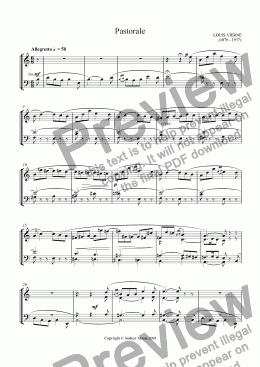 page one of Pastorale for organ