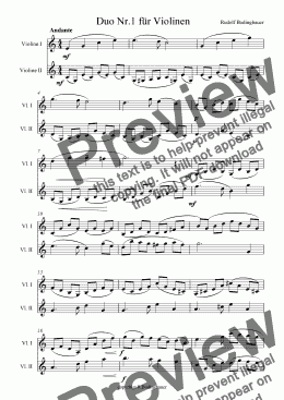 page one of Duo Nr.1 für Violinen