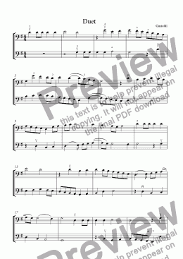 page one of Duet in G