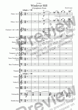 page one of Symphonic Poem Windover Hill