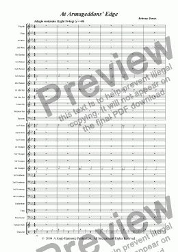 page one of At Armageddons' Edge  (Concert Windband)