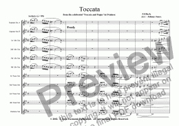 page one of Toccata   ( arr :- 10 Saxs)