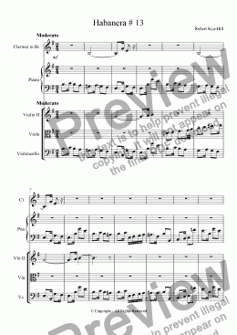 page one of Habanera # 13 [Mixed Ensemble]