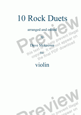 page one of 10 Rock Duets for Violin