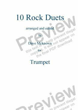 page one of 10 Rock Duets for Trumpet