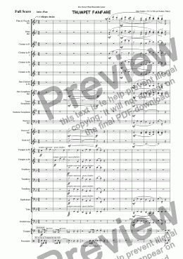 page one of Trumpet Fanfare