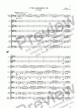 page one of The Londonderry Air for School Orchestra
