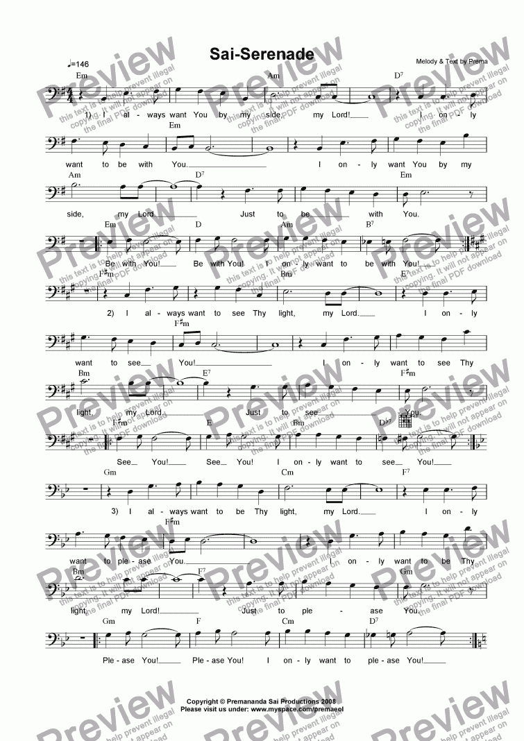 page one of Sai-Serenade