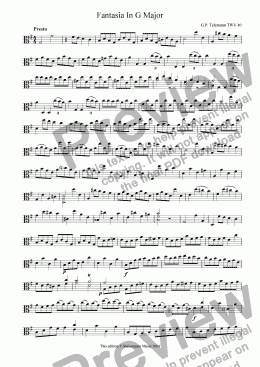 page one of Five Fantasias - Viola